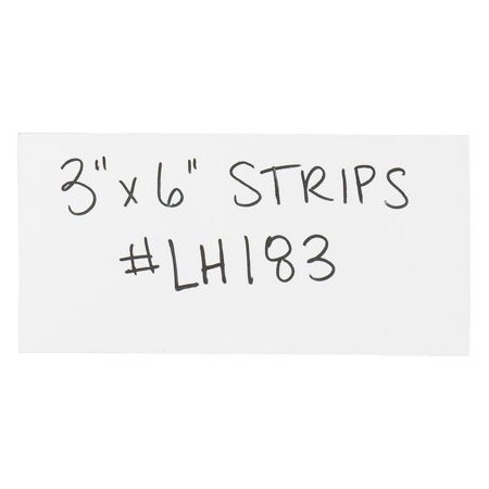Bsc Preferred 3 x 6'' White Warehouse Labels - Magnetic Strips, 25PK LH183